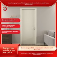 미니멀 디자인 인테리어 원목 복합 도어 페인트 프리 완제품 도어 세트 (침실, 호텔용, 측면 개방형, 도매)