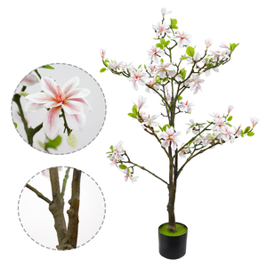 180cm High <b>Artificial</b> Magnolia <b>Tree</b> Realistic Faux Flowering <b>Tree</b> for Home Office Hotel Indoor Decor - Product Image 2