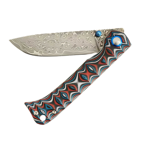 Coltelli Tattici Pieghevoli Personalizzati all'Ingrosso con Lame in Acciaio Damascato per Caccia, Sopravvivenza, Campeggio - Product Image 4