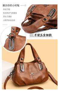 Sacs à bandoulière en cuir souple pour femmes, sacs à main de luxe, sacs pour femmes, sacs à main décontractés pour femmes, sacs à main à bandoulière - Product Image 3