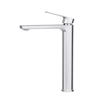 Robinet de salle de bain moderne en alliage de zinc à montage sur plan, à capteur sans contact, monocommande, avec cartouche céramique, à débit contrôlé chaud/froid