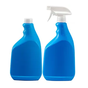 1000ml blue cleaner spray bottle with trigger spray gun packaging bottle garden spray PP plastic bottle