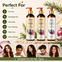 Champú de Aminoácidos de Romero y Cebolla de Marca Privada SILU OEM, Champú Hidratante para el Cuidado Natural del Cabello