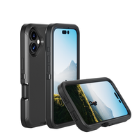 Étui de téléphone antichoc 3-en-1 avec support béquille pour iPhone 16 Plus avec support Defender