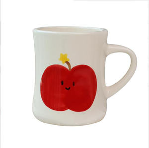 Taza de Cerámica Creativa y Sencilla Pintada a Mano para Desayuno con Leche, 301-400 ml, Apta para Microondas y Lavavajillas, Taza de Café Sostenible para el Té de la Tarde - Product Image 5