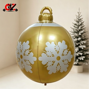 Boule de Noël gonflable CZFIT, toute nouvelle, en matériau sûr, pour décoration intérieure et extérieure, lumineuse et magnifique, personnalisable - Product Image 5