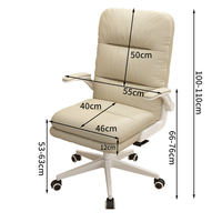 Chaise de direction à dossier haut, chaise de bureau ergonomique, chaise de bureau luxueuse bjflamingo chaise d'ordinateur à domicile chaise de bureau avec bras