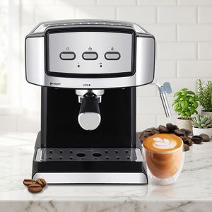 Semi Automatic <b>Espresso</b> Machine Stainless Steel 15 Bar Pressure 2 <b>Cup</b> Capacity Electric Household Use Easy Operation - Product Image 1