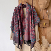 Élégants châles en viscose pour femmes, effet cachemire, jacquard, franges, Dubai, musulman, durable, paisley, pashmina, foulards, hijabs