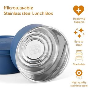 Premium Food Grade Stainless Steel <b>Lunch</b> <b>Box</b> <b>with</b> Leak Proof Design Durable and Reusable for Daily Meal Storage and Carrying - Product Image 2