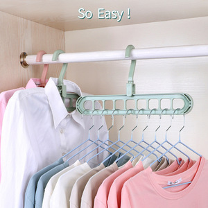 Multifunctional Clothes Hanger 9 Hole Space Saving Foldable Storage Organizer For Home Dormitory Closet Use - Product Image 2