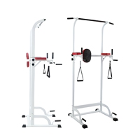 Tour de musculation multifonctionnelle en acier pour tractions, dips et exercices de levage des jambes suspendues
