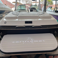Tapis de plateforme de bain pour bateau 2009 Centurion Falcon V en mousse EVA imitation teck, style SeaDek MarineMat Gatorstep, auto-adhésif