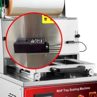 Machine à emballer sous vide à atmosphère modifiée pneumatique à gaz MAP pour sceller les aliments rapides viande fraîche moule carré personnalisé