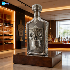 Scultura Moderna Personalizzata in Acciaio Inossidabile Lucidato 'I Love Tequila' per Decorazione Domestica - Product Image 1
