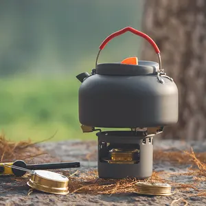Iwayman Mini réchaud à alcool pour la randonnée, brûleur à alcool en laiton léger avec support en aluminium pour le camping et la randonnée - Product Image 1