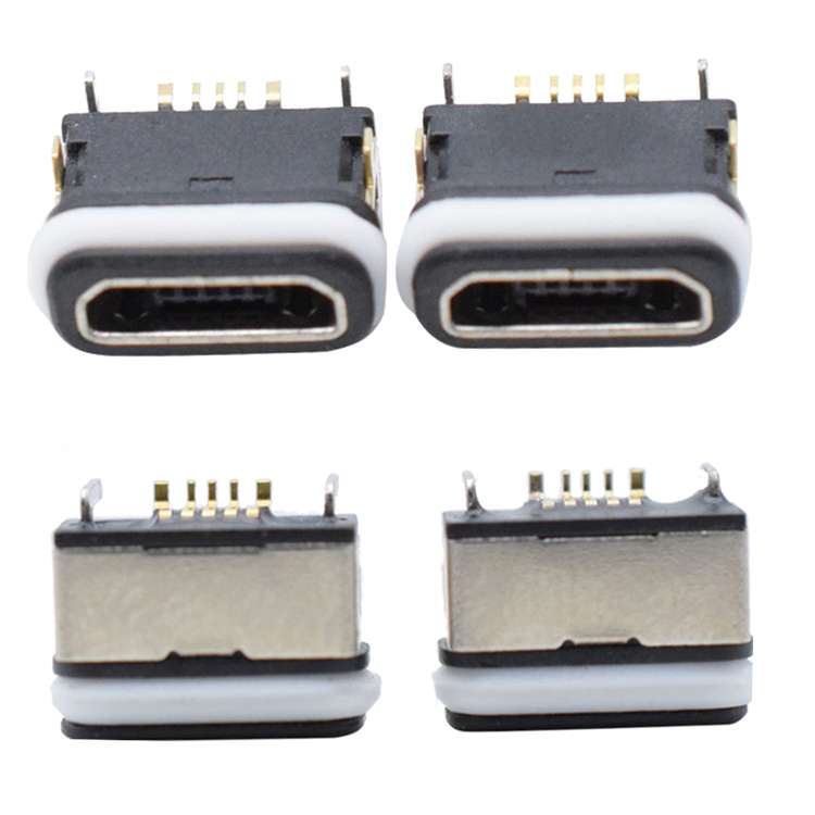 High Quality IP68 Micro USB B Type Female SMT 5 Pin Charging Port Connector Cell Phone Charging Jack Connectors