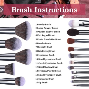 BS-MALL 22Pcs Màu Đen Make Up Bàn Chải Công Cụ Thiết Lập Tóc Clip Mềm Trang Điểm Miếng Bọt Biển Món Quà Tốt Nhất Biểu Tượng Tùy Chỉnh Trang Điểm Bàn Chải Công Cụ Bộ Dụng Cụ - Product Image 4