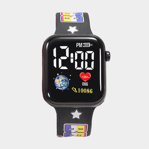 นาฬิกาอิเล็กทรอนิกส์สำหรับนักเรียนรุ่นใหม่ ดีไซน์ทันสมัย พร้อมไฟ LED จับเวลา แสดงผลแบบดิจิตอล ลายการ์ตูนพิมพ์ลายสไตล์ใหม่สุดหรู แนวสปอร์ต  ปรับแต่งได้ - Product Image 5