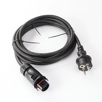 Connecteurs de câble de micro-onduleur solaire Deye, personnalisés, en caoutchouc, modèle BC01 LY01, mâle EU Schuko, pour l'alimentation solaire