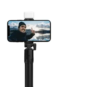 Nieuwe Selfie Stok R1S Met Licht Invullen 360 Graden Rotatie Draadloze Controle Draagbare Handheld Selfie Stok Statief Met Telefoon Stand