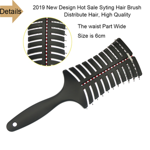 Cepillo de <span class=keywords><strong>pelo</strong></span> Natural para salón de belleza, cerdas de jabalí, etiqueta privada rizada, mezcla de <span class=keywords><strong>pelo</strong></span>, herramientas de estilismo de cabello de nailon - Product Image 5