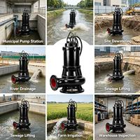 Bomba Sumergible para Aguas Residuales, Bomba de Drenaje de Aguas Sucias de Alto Flujo, Bomba Sumergible Industrial para Aguas Residuales