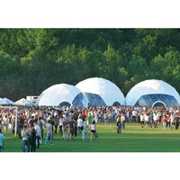 Tente dôme PVC personnalisée pour événements, diamètres 5M, 10M, 15M, 30M, montage rapide pour tournages, restaurants en plein air, festivals et célébrations