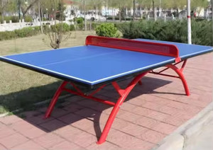 <span class=keywords><strong>Table</strong></span> de ping-<span class=keywords><strong>pong</strong></span> d'extérieur haut de gamme, <span class=keywords><strong>table</strong></span> de tennis de jardin stabilisée, plateau imperméable, support incurvé épaissi - Product Image 5