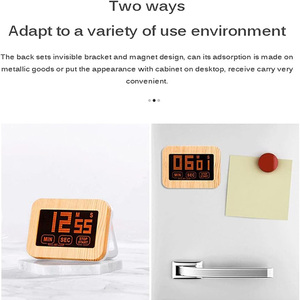 Cronómetro Electrónico LED con Patrón <span class=keywords><strong>de</strong></span> Madera Minimalista J&R, Temporizador <span class=keywords><strong>de</strong></span> Cocina Magnético Portátil <span class=keywords><strong>de</strong></span> Escritorio con <span class=keywords><strong>Cuenta</strong></span> Regresiva - Product Image 3