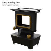 Camping en plein air kérosène lampe poêle pliable chauffage feu danse lanterne verre fenêtre kérosène poêle lampe