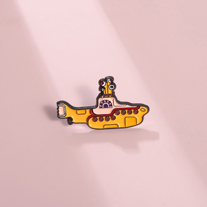 Dessin animé émail broches bijoux de mode Rock Band jaune dirigeable broche épinglettes sac à dos Badge bijoux Fans cadeau - Product Image 4