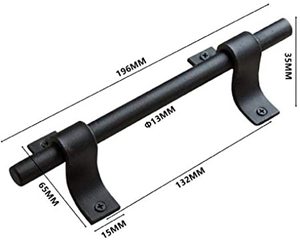 مقبض باب ثقيل من كوسين هاردوير، مطلي بالبودرة السوداء، صنع في الصين - Product Image 4