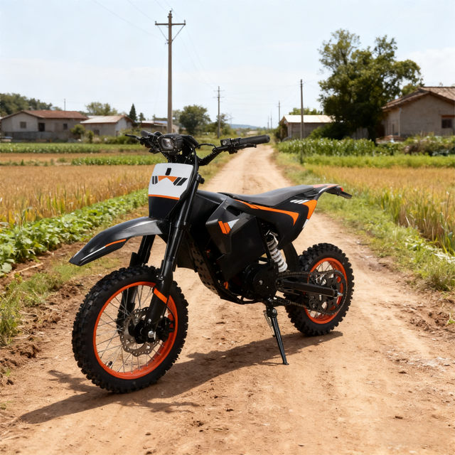 48V Electric Off-Road Motorcycle 59km/h Speed 63-70km Range with Brushless Motor