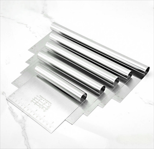 Utensilio de cocina de acero inoxidable para hornear, rascador de pastelería, masa, Pizza, cortador con medición, 15/20/22/25/30cm - Product Image 1