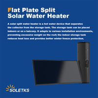 Système solaire thermique haute performance 1000L, pressurisé, avec revêtement émaillé bleu sélectif, 8 capteurs plats, pour extérieur et garage