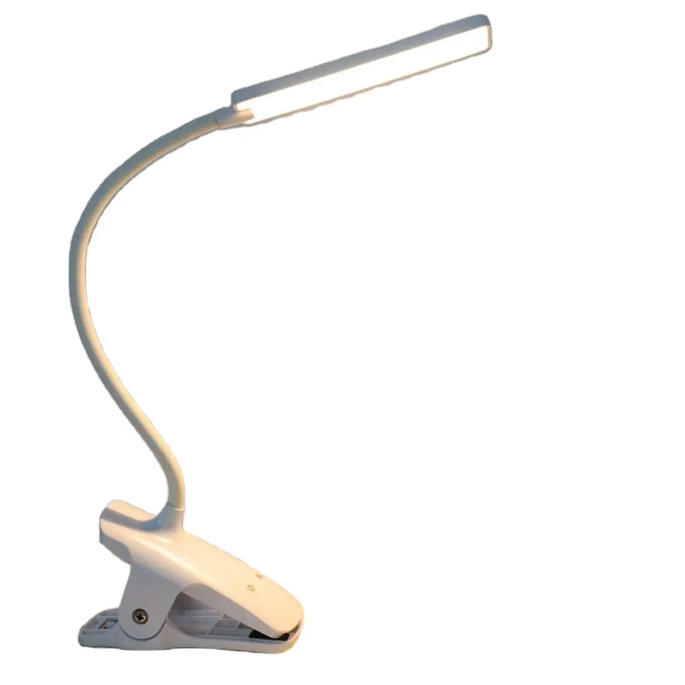 LED Reading Light With Clip USB Rechargeable Book Light 24 LED Flexible Portable Clamp Desk Lamps for Bed Headboard