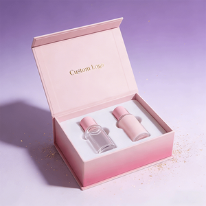 Caja de Embalaje Cosmético de Lujo Personalizada con Lámina Dorada, Cajas de Regalo Magnéticas de Papel para Brillo Labial y Cuidado de la Piel - Product Image 1