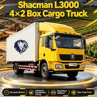 Camionnette de livraison Shacman L3000 4x2, 210 CV, empattement 5000 mm, 89 km/h, fourgonnette lourde fermée pour le transport de marchandises urbaines