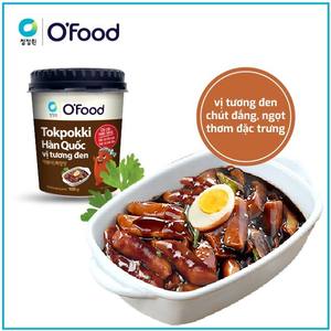 Venta al por mayor O'Food Jajang Tokpokki Instantáneo 105g - Pastel de Arroz Coreano con Frijol Negro Sabroso - Sin Picante - Venta al por Mayor 2026 - Product Image 2