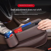 Organisateur de rangement pour l'espace entre les sièges de voiture, boîte de rangement multifonctionnelle universelle, porte-cartes, porte-clés, porte-gobelet, porte-téléphone, accessoires intérieurs de voiture