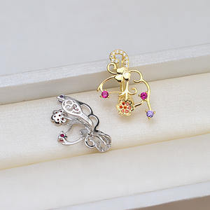 Pendentif en argent S925 fait main avec perle baroque, collier pour femme avec sertissage vide, 1428 perles, composants et trouvailles de bijoux DIY - Product Image 4