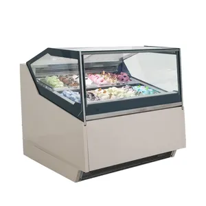 商业意大利冰淇淋冰淇淋冰柜显示