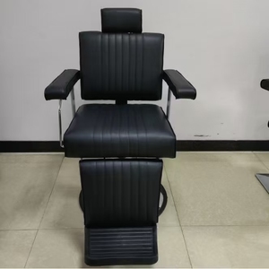 Modern High-end Durable <b>Reclining</b> Lift Rotating Men's Barber Salon Chair with Massage Function - Product Image 1