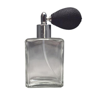 Atomiseur de parfum en verre noir de haute qualité 60 ml Well Lord, rechargeable, pour soins personnels, avec bouchon à vis, impression offset Taïwan