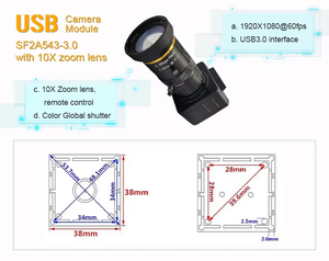 โมดูลกล้อง2MP สำหรับโดรนทางการแพทย์ CMOS ซูมออปติคอล10x เซ็นเซอร์ - Product Image 4