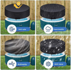 ฝาครอบอ่างน้ำร้อนแบบพกพา สำหรับอ่างน้ำร้อนแบบเป่าลมและแบบไม่เป่าลม  รักษาอุณหภูมิ  รักษาสิ่งแวดล้อม  แบบตั้งพื้นได้ - Product Image 5