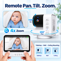 Kit Monitor Bayi 7 Inci 1080P Dual Mode dengan Kamera, Layar Orang Tua, Dua Adaptor Daya, Kabel USB, dan Buku Panduan Pengguna ABM790S