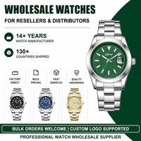 Montre de luxe pour homme, bracelet en acier inoxydable, étanche 3 ATM, calendrier lumineux, montre-bracelet, logo personnalisé OEM, vente en gros, Relojes De Cuarzo