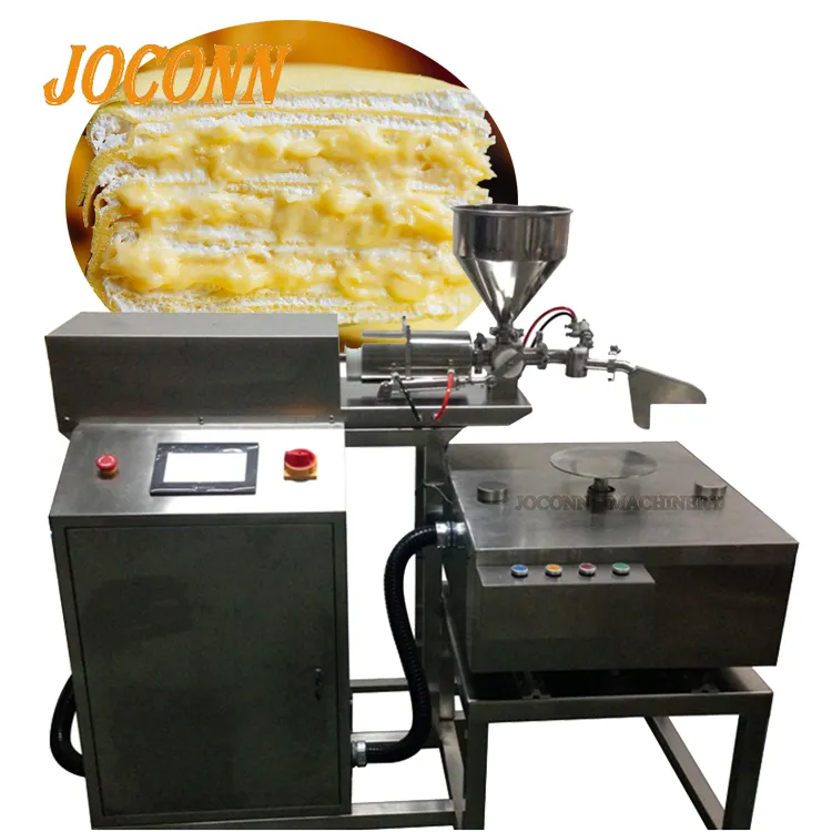 Tự Động Bánh Mì Kem Coating/Bao Gồm/Trang Trí Máy Đối Với Crepe Bánh/Độ Chính Xác Cao Bánh Kem Smearing Daubing Máy